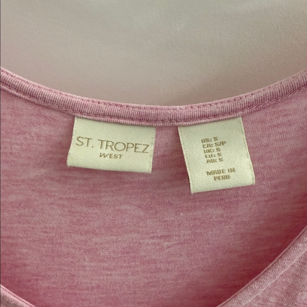 St. Tropez Soft Pink Short Sleeve Tee - Picture 2 of 5